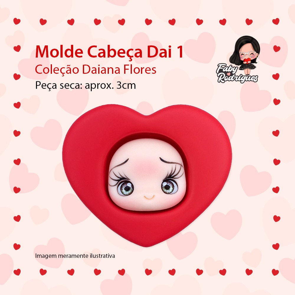 Molde De Silicone Cabeça Dai 1 - Daiana Flores