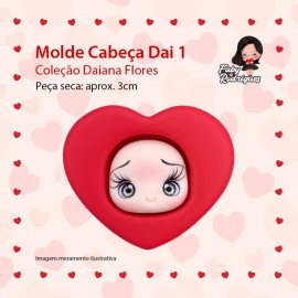 Molde De Silicone Cabeça Dai 1 - Daiana Flores