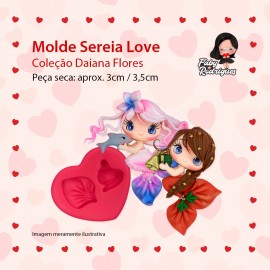 Molde De Silicone Sereia Love - Daiana Flores