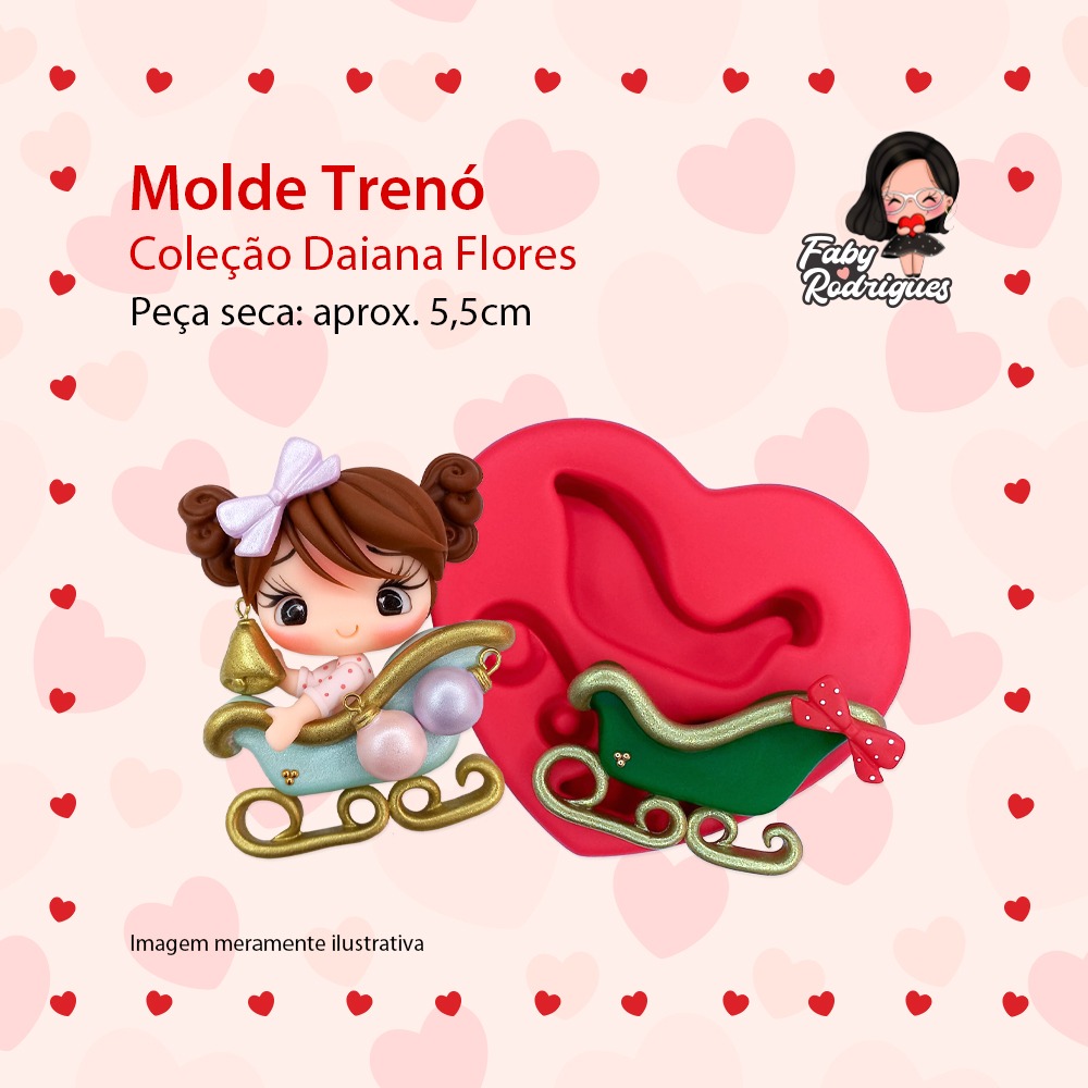 Molde De Silicone Trenó - Daiana Flores