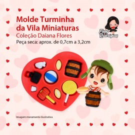 Molde de silicone Turminha da Vila Miniaturas - Daiana Flores