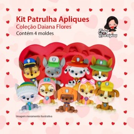 Molde de silicone  Kit Patrulha - Daiana Flores