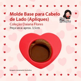 Molde de silicone Base Para Cabelo de Lado (Apliques) - Daiana Flores