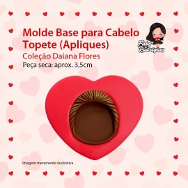 Molde de silicone Base Para Cabelo Topete (Apliques) - Daiana Flores