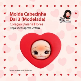 Molde de silicone Cabecinha Dai 3 (Modelada) - Daiana Flores