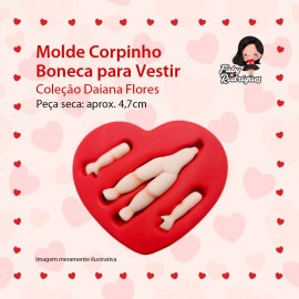 Molde de silicone Corpinho Boneca Para Vestir - Daiana Flores