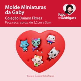 Molde de silicone Miniaturas da Gaby - Daiana Flores