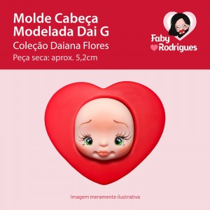 Molde de Silicone Cabeça Modelada Dai G - Daiana Flores