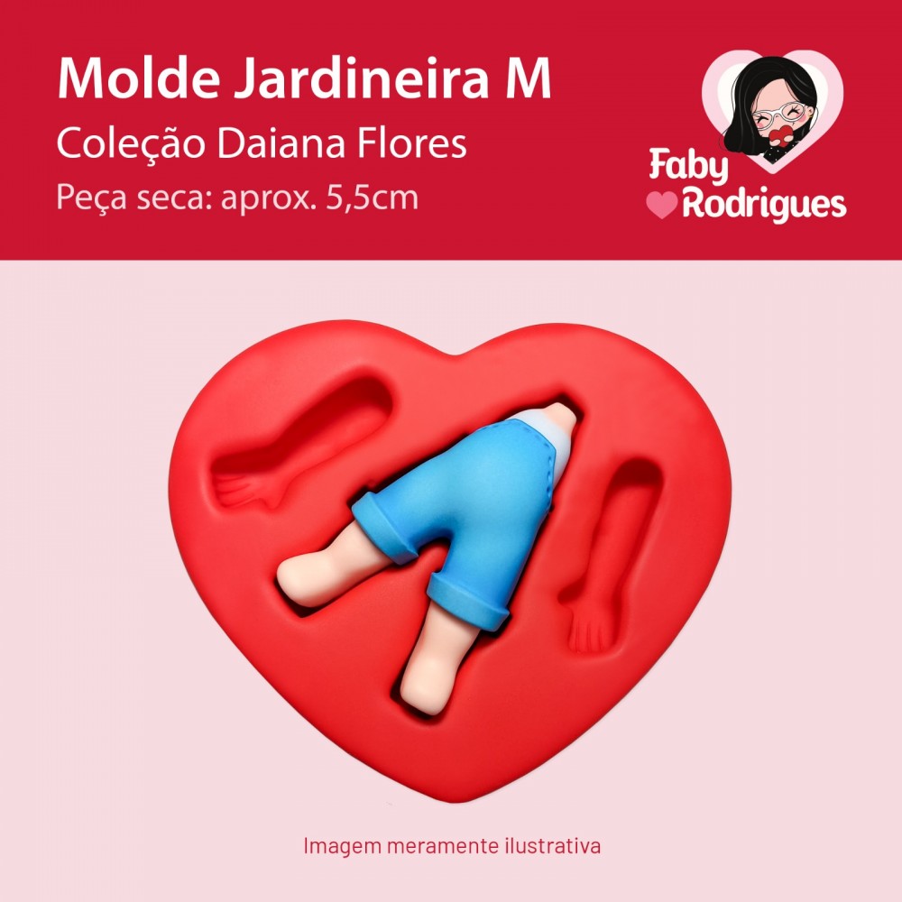 Molde de Silicone Jardineira M - Daiana Flores