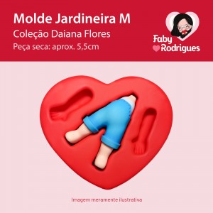 Molde de Silicone Jardineira M - Daiana Flores