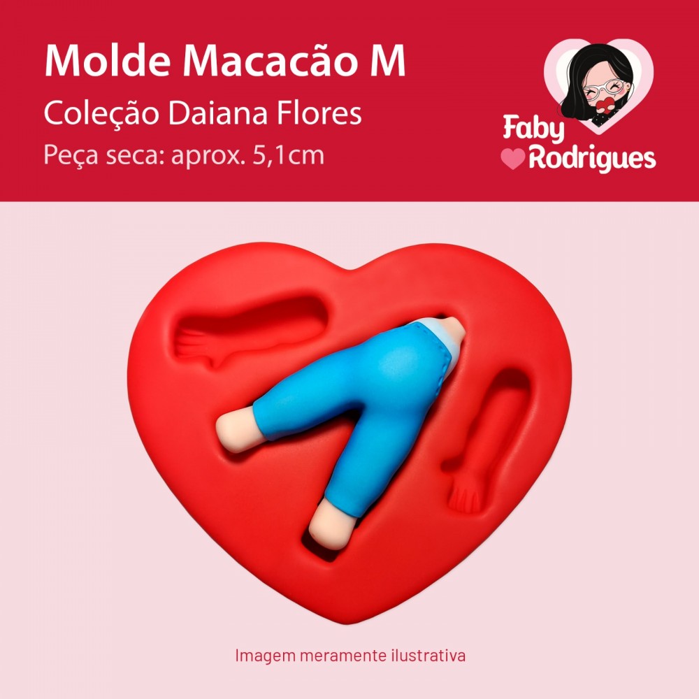 Molde de Silicone Macacão M - Daiana Flores