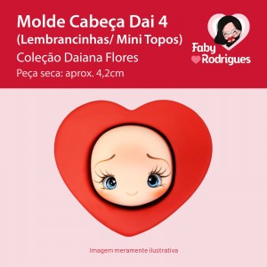 Molde de Silicone Cabeça dai 4 - Daiana Flores
