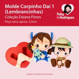 Molde de Silicone Corpinho Dai 1 (Lembrancinhas) - Daiana Flores