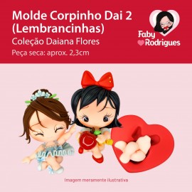 Molde de Silicone Corpinho Dai 2 (Lembrancinhas) - Daiana Flores