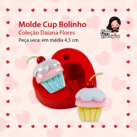 Molde de Silicone Cup Bolinho - Daiana Flores