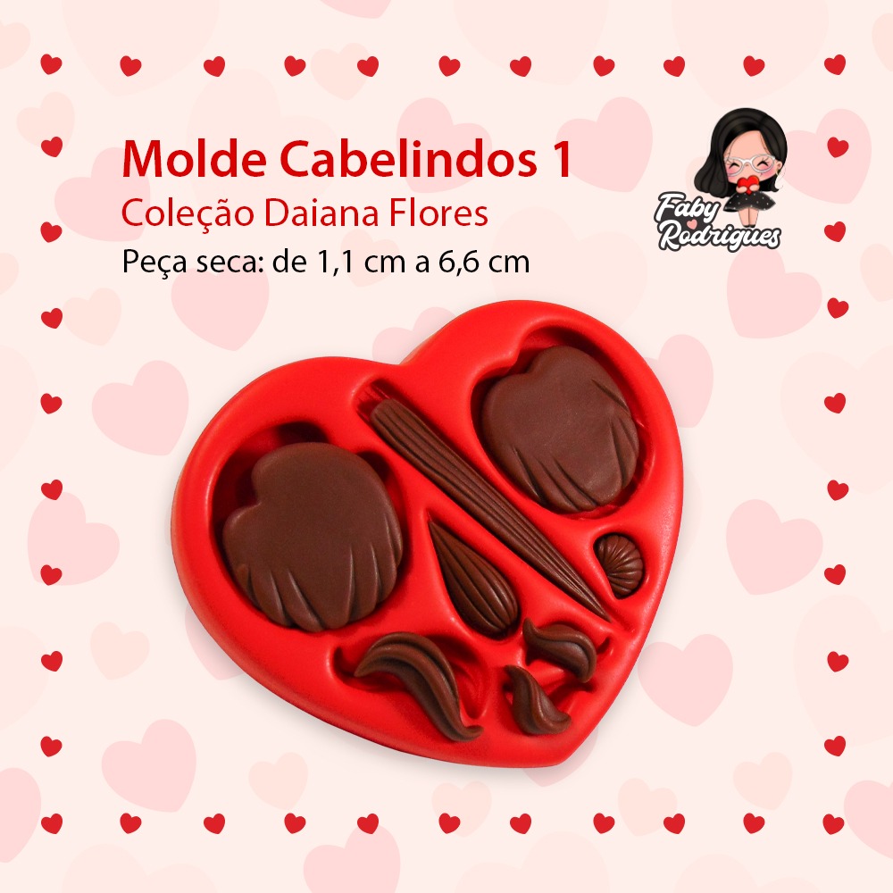 Molde de Silicone Cabelindos 1 - Daiana Flores