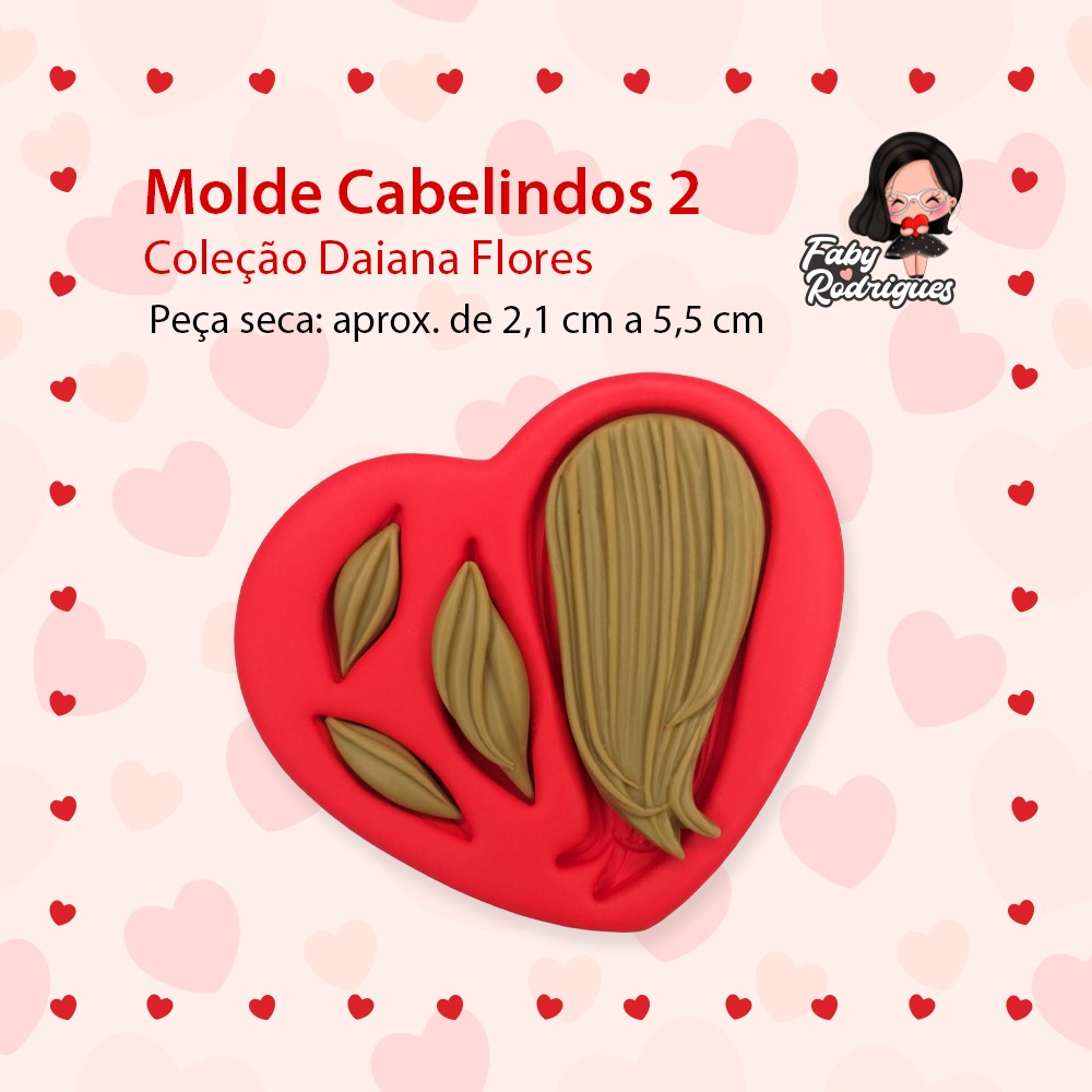 Molde de Silicone Cabelindos 2 - Daiana Flores