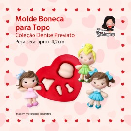 Molde de silicone Boneca Para Topo - Denise Previato