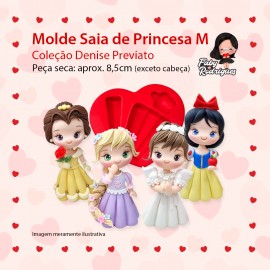 Molde de silicone Saia de Princesa M - Denise Previato