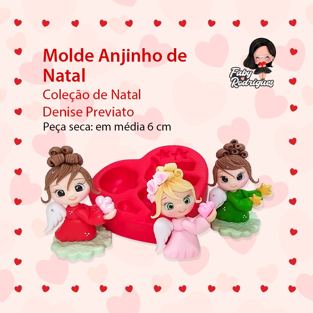 Molde de Silicone Anjinho De Natal - Denise Previato