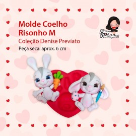 Molde de Silicone Coelho Risonho M - Denise Previato