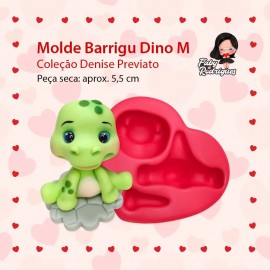 Molde de Silicone Barrigu Dino M - Denise Previato