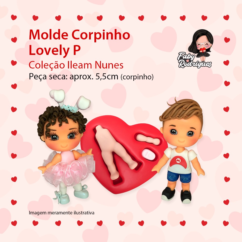 Molde De Silicone Corpinho Lovely P - Ileam nunes