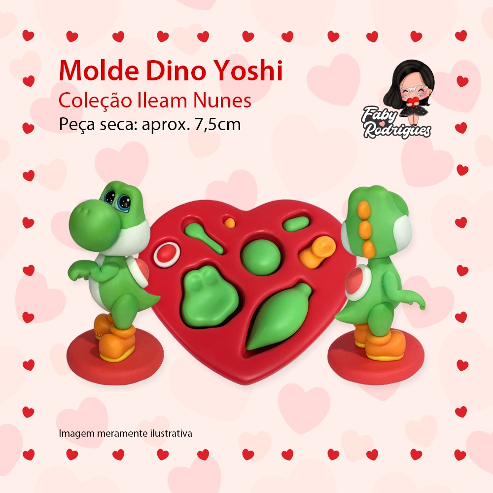 Molde De Silicone Dino Yoshi - Ileam nunes