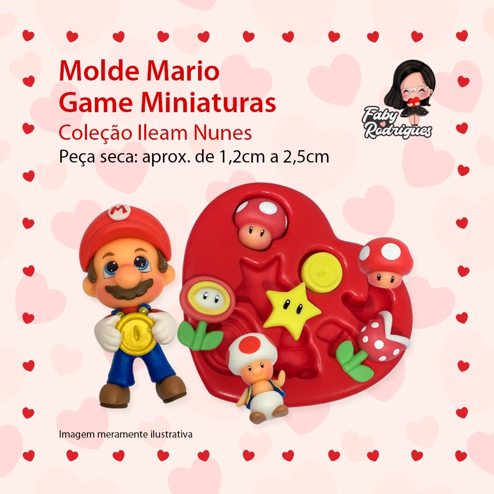 Molde De Silicone Mario Game Miniaturas - Ileam nunes