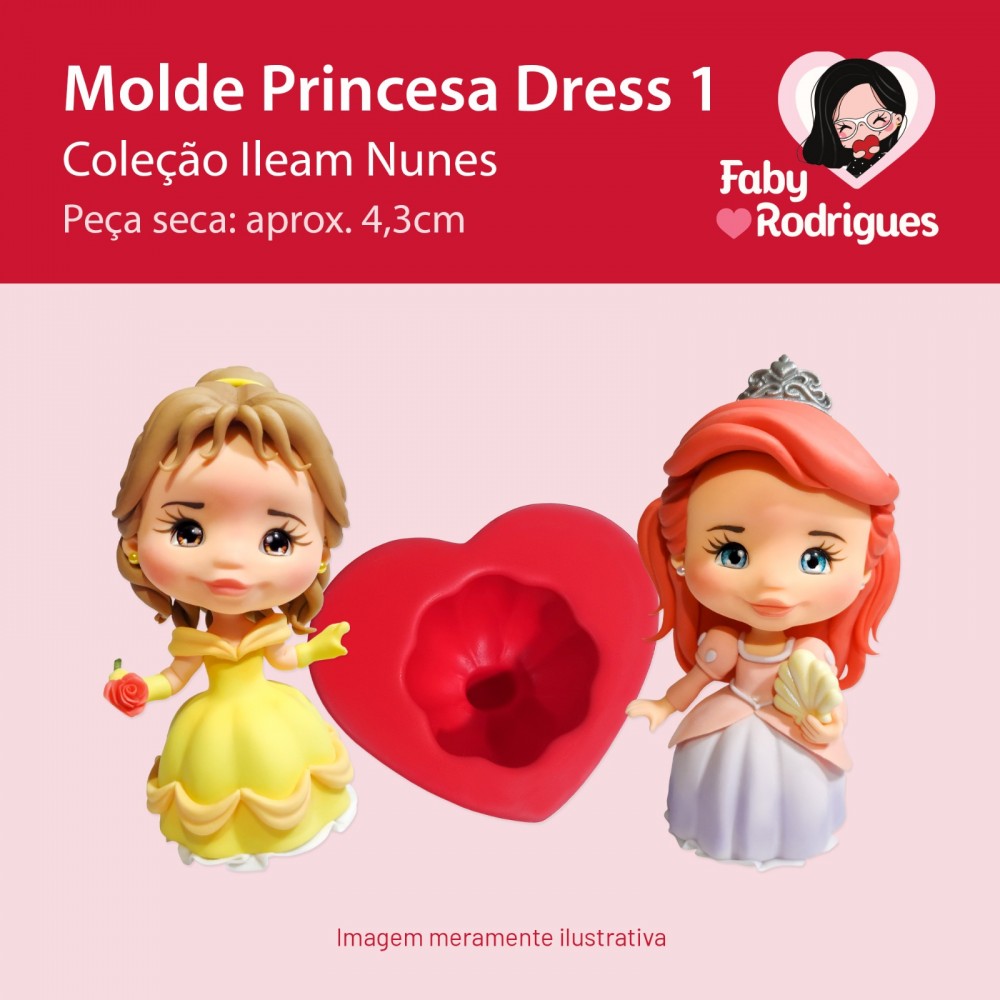 Molde de Silicone Princesa Dress 1 - Ileam Nunes