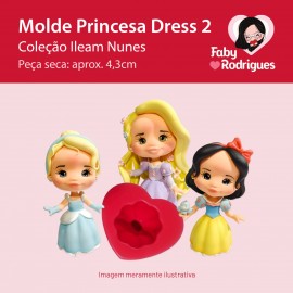 Molde de Silicone Princesa Dress 2 - Ileam Nunes