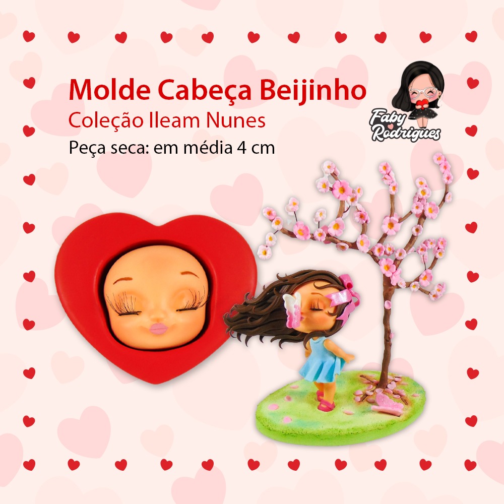 Molde de Silicone Cabeça Beijinho - Ileam Nunes