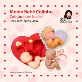 Molde de silicone Bebê Colinho - Ileam Nunes