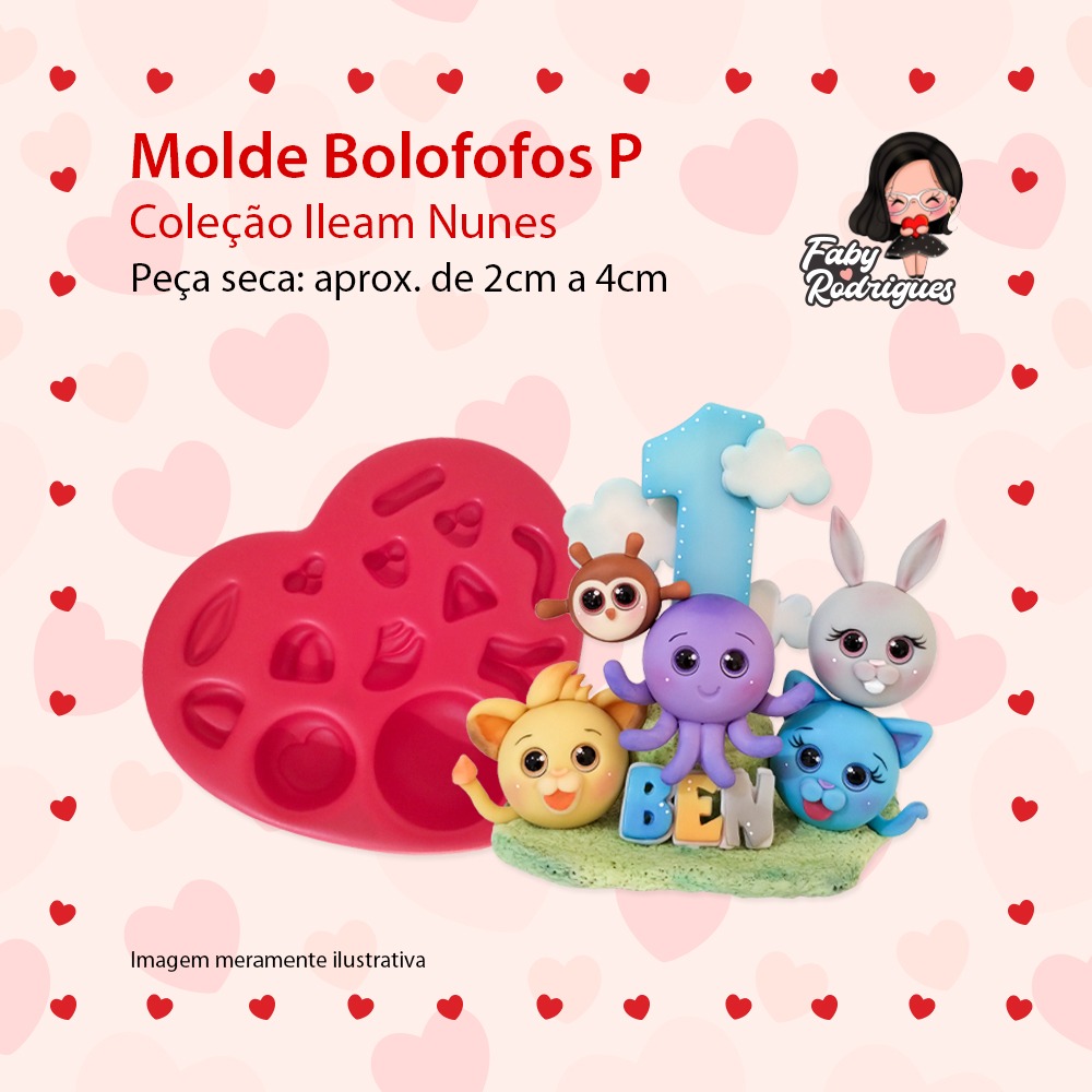 Molde de Silicone Bolofofos P - Ileam Nunes