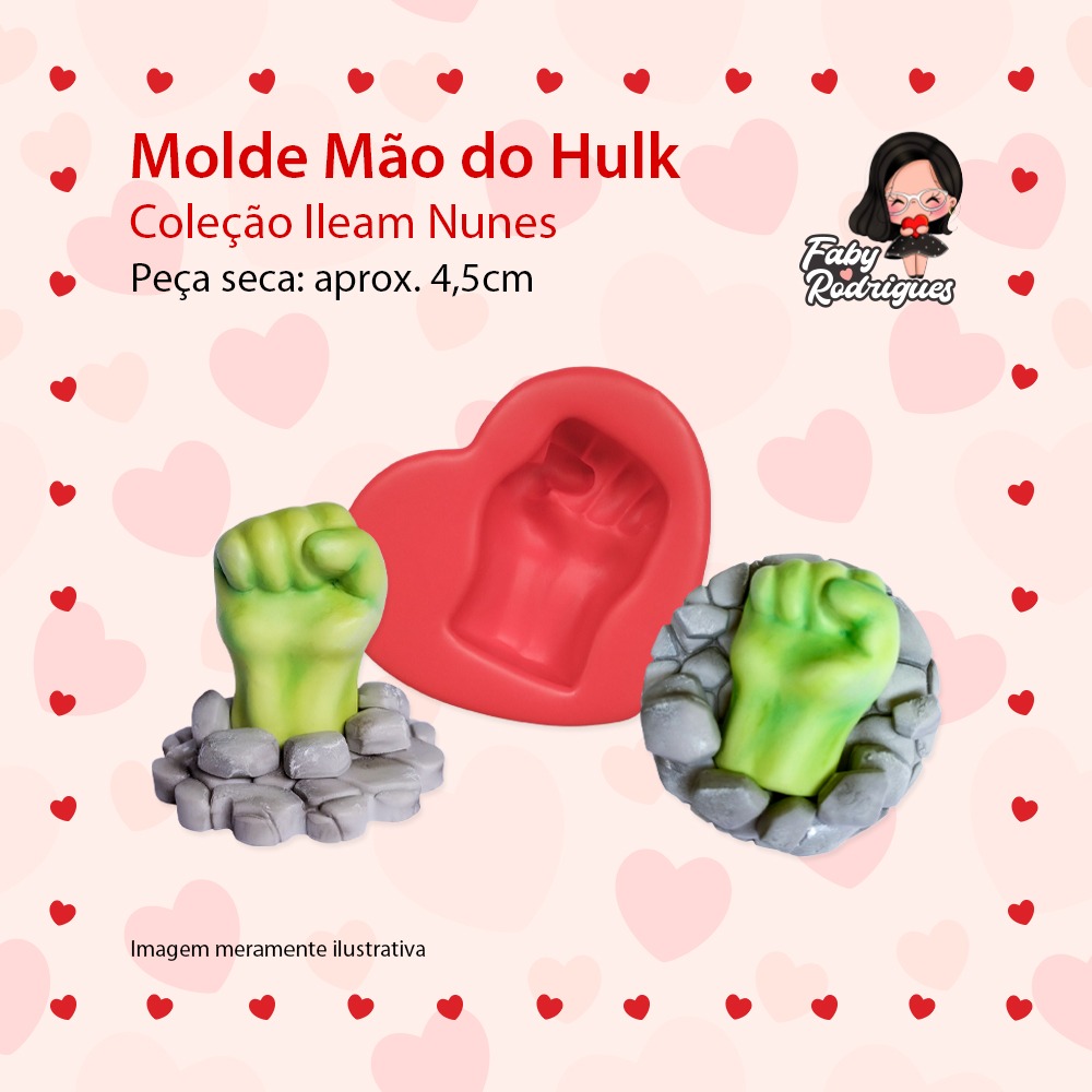 Molde de Silicone Mão do Hulk - Ileam Nunes