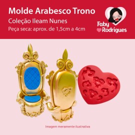 Molde de Silicone Arabesco Trono - Ileam Nunes