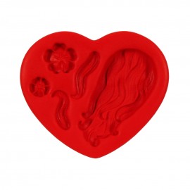 Molde de Silicone Cabelos Ao Vento P - Ileam Nunes