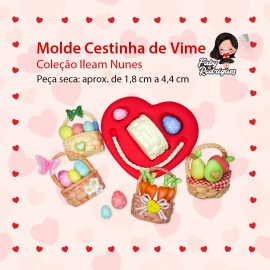 Molde de Silicone Cestinha De Vime - Ileam Nunes