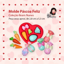 Molde Páscoa feliz