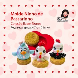 Molde de Silicone Ninho de Passarinho - Ileam Nunes