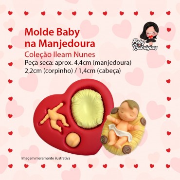Molde De Silicone Baby Na Manjedoura - Ileam Nunes