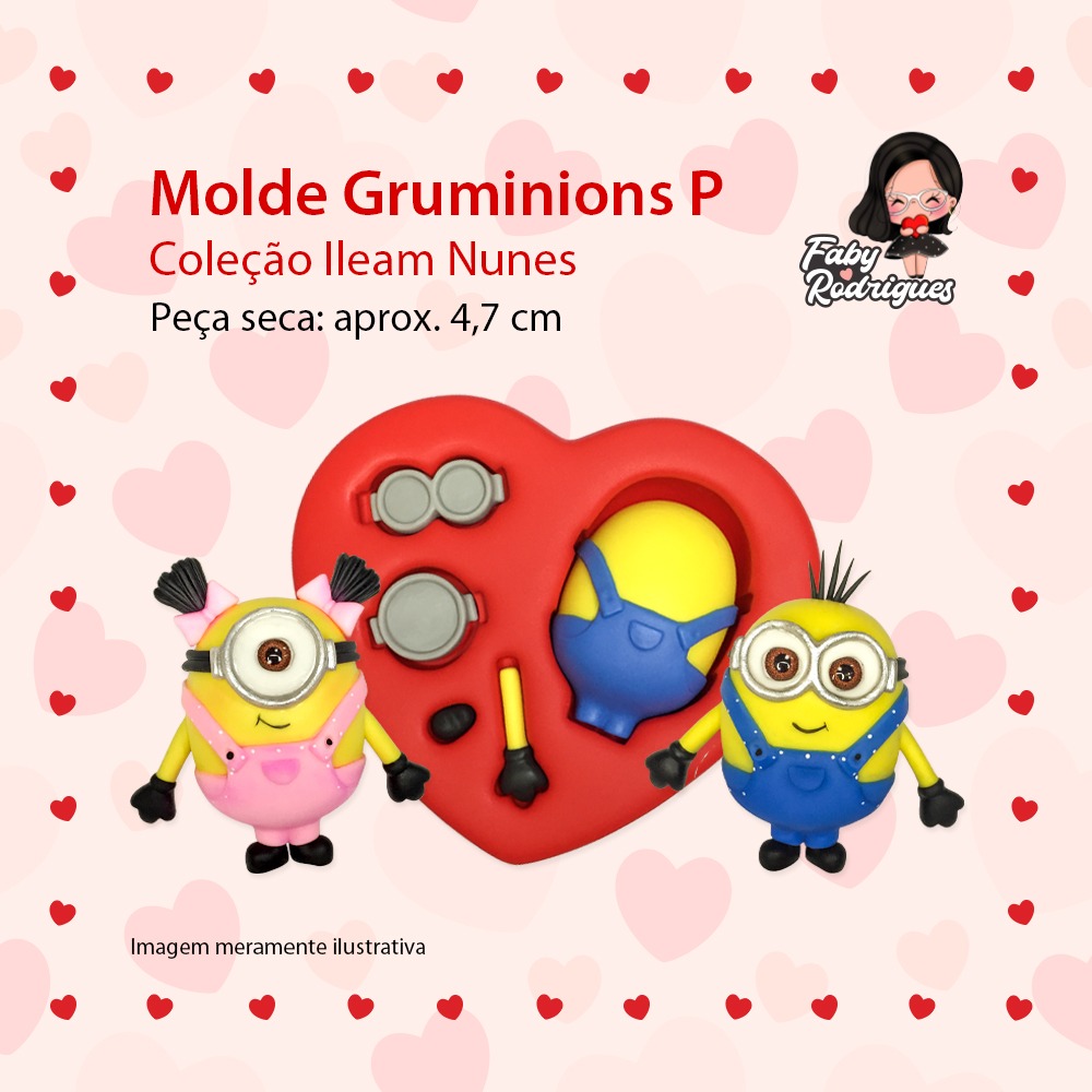 Molde De Silicone Gruminions P - Ileam Nunes