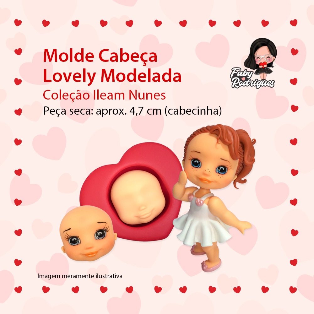 Molde De Silicone Cabeça Lovely Modelada - Ileam Nunes