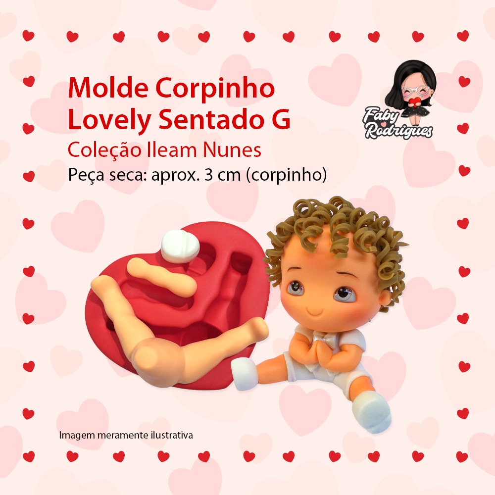 Molde De Silicone Corpinho Lovely Sentado G - Ileam Nunes