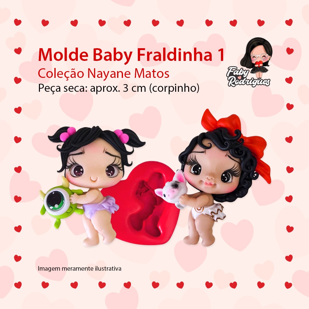 Molde De Silicone Baby Fraldinha 1- Nayane Matos