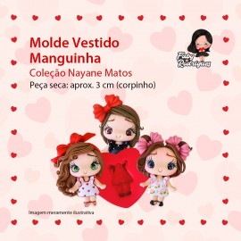 Molde De Silicone Vestido Manguinha- Nayane Matos