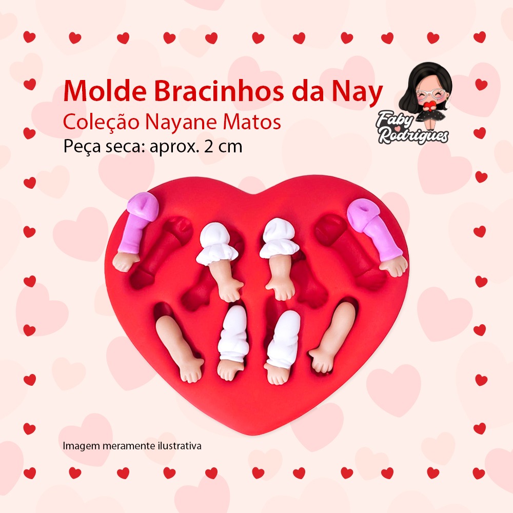 Molde De Silicone Bracinhos da Nay