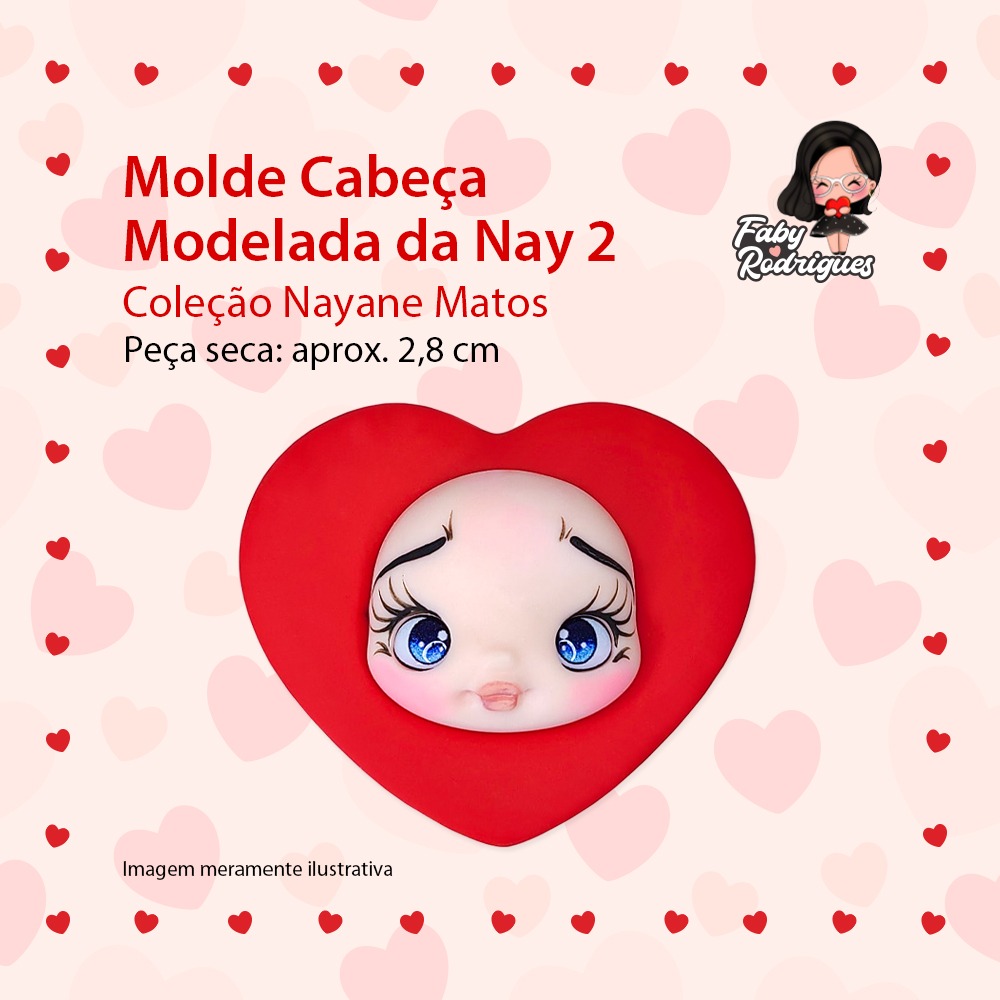 Molde De Silicone Cabeça Modelada da Nay 2