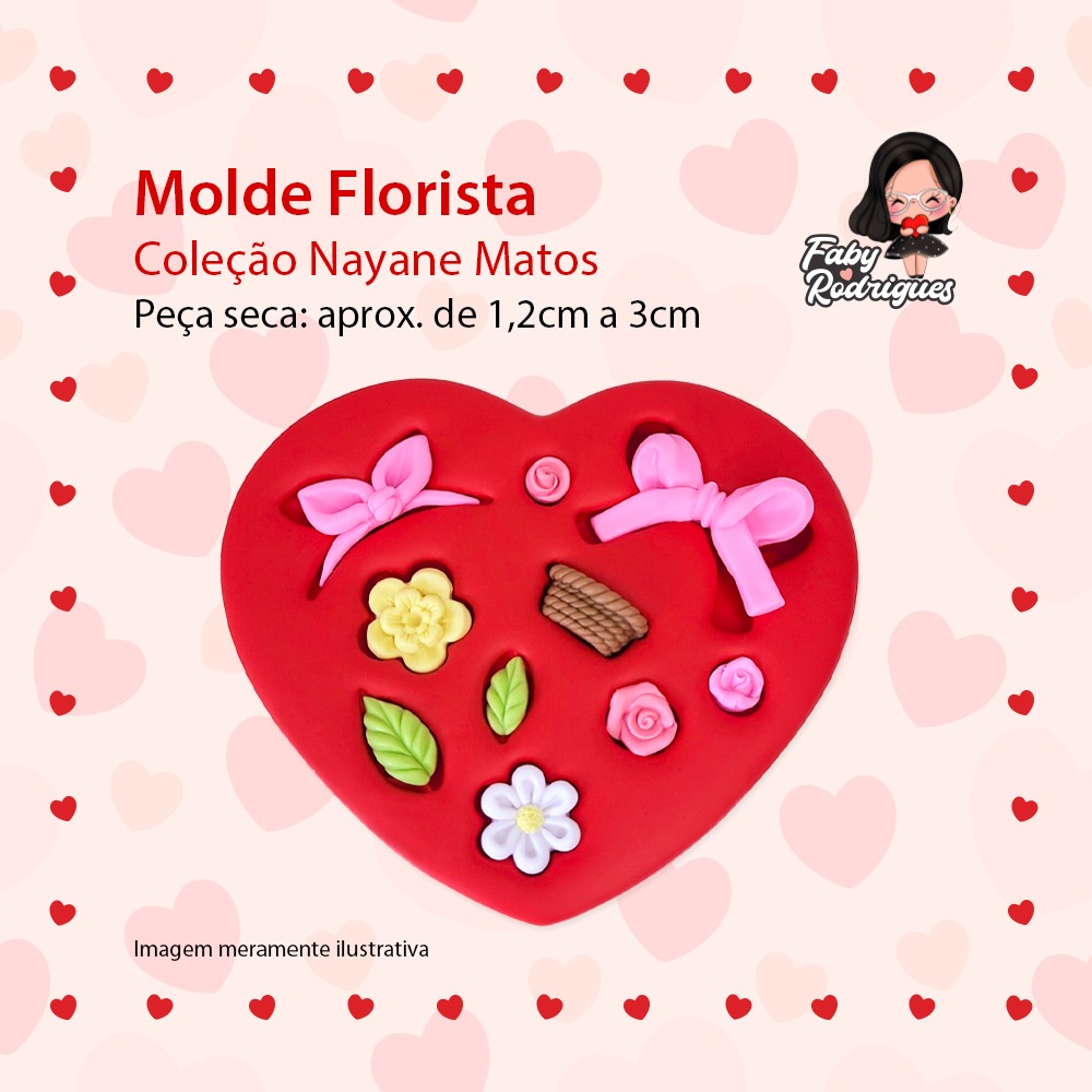 Molde De Silicone Florista