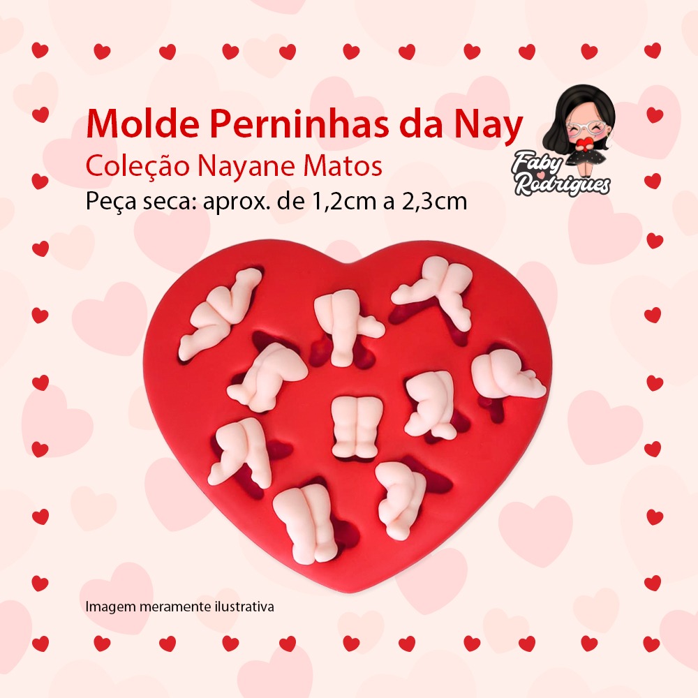 Molde De Silicone Perninhas da Nay